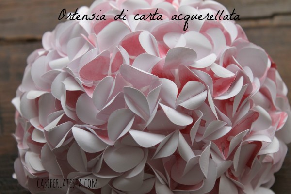 Ortensie Di Carta Acquerellata Watercolor Paper Hydrangea Caseperlatesta