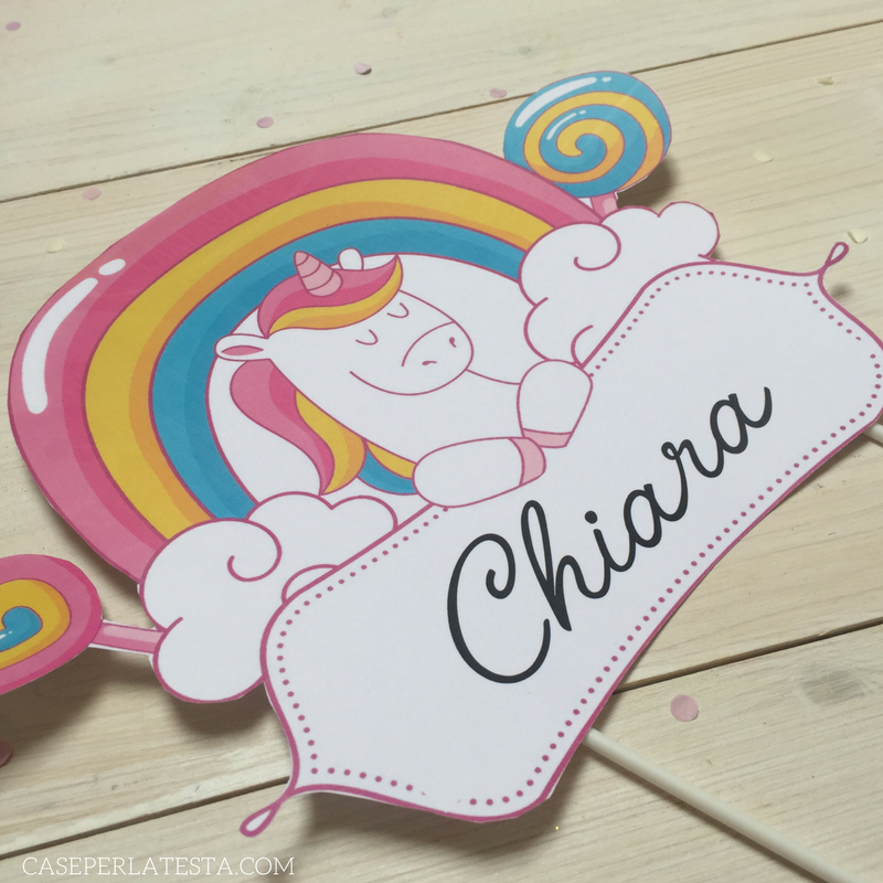 Party Kit Stampabile A Tema Unicorno Caseperlatesta