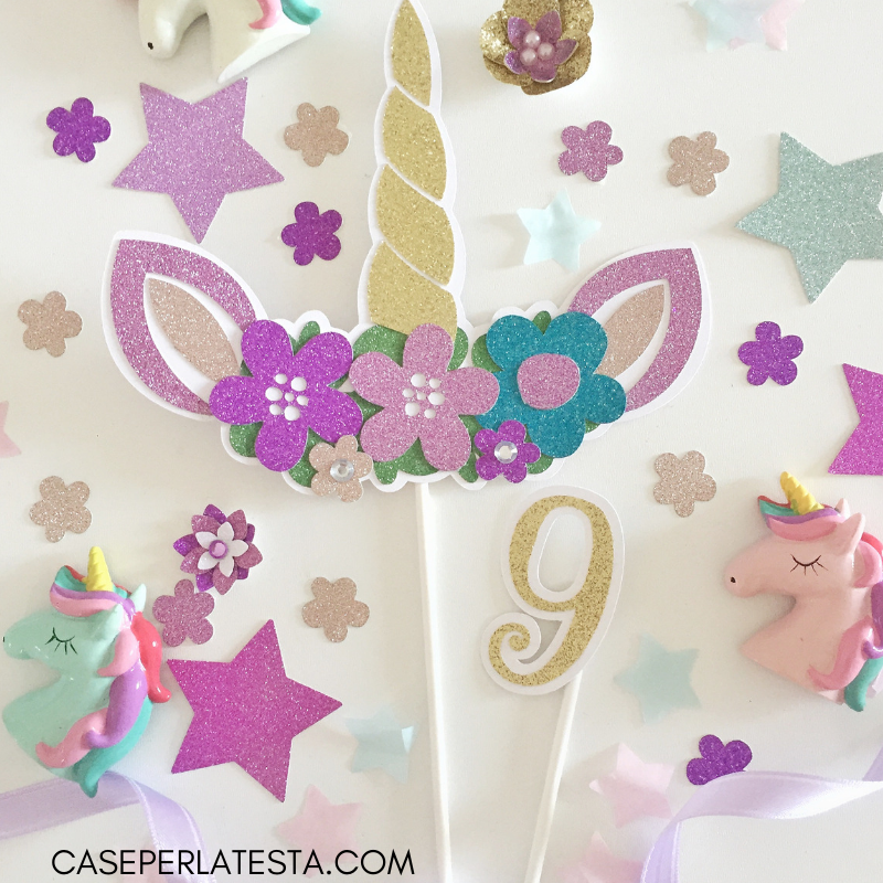 Cake topper unicorno - Caseperlatesta